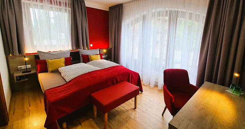 Schlafbereich im Doppelzimmer Parterre