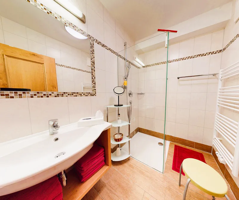 Badezimmer im Appartement Hartkaiser